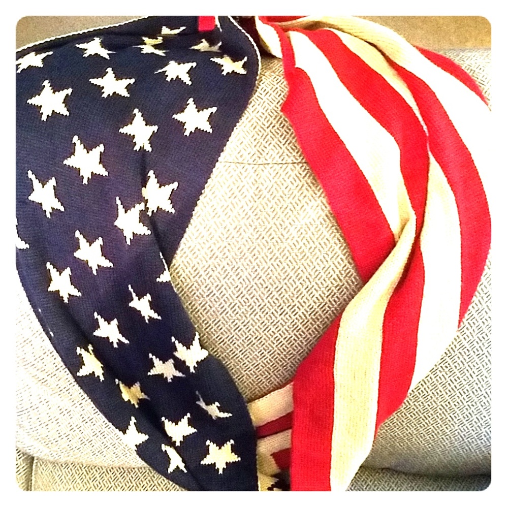 American Flag Infinity Knit Scarf